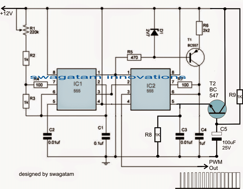 Circuito de partida suave do motor PWM para evitar alto consumo durante a chave de alimentação LIGADA 2 Usando o conceito PWM