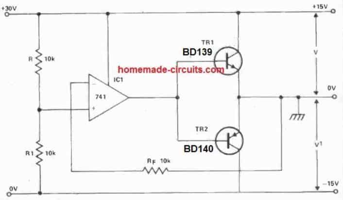 Fonte de alimentação de precisão de dupla tensão