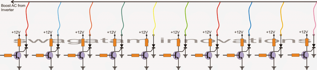 Circuito Indicador de Nível de Música do Subwoofer 3 Conectando os fios eletroluminescentes