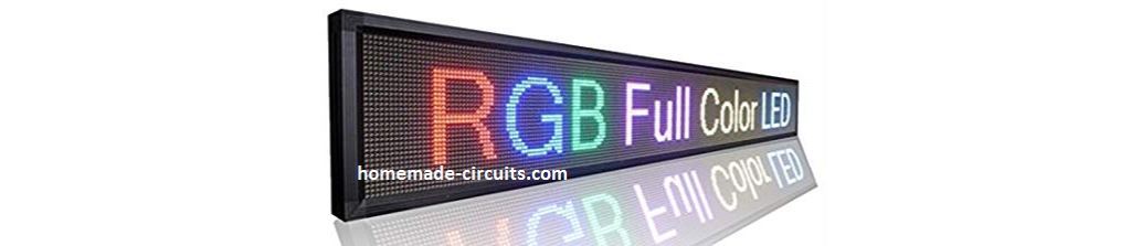 Circuito LED RGB de rolagem simples