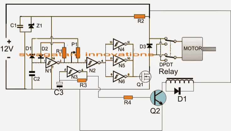 O driver do motor controlado por PWM/Flip Flop