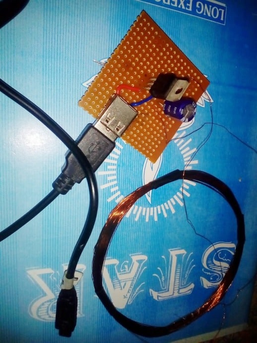 Circuito de carregador de celular sem fio 17 Fazendo um protótipo prático