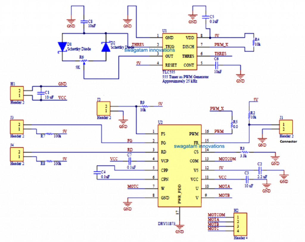 Circuito de controle remoto Quadcopter sem MCU 1 Circuito Receptor Quadcopter PWM