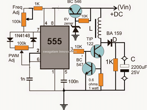 Conversor Boost de Diagrama de Circuito