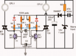 Circuito de pisca-pisca de lâmpada alternativa dupla de 220V