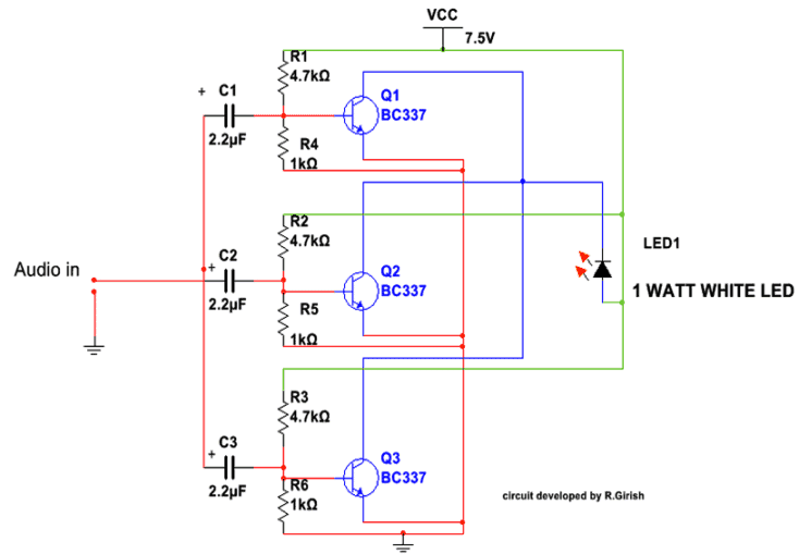 Circuito LiFi usando apenas dois transistores