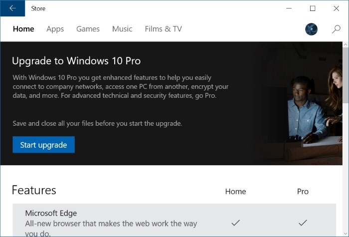 Atualize o Windows 10 Home para o Pro sem chave etapa 5