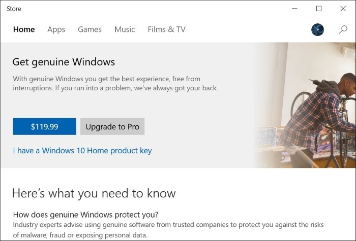 Atualize o Windows 10 Home para o Pro Step4