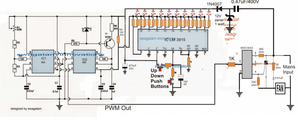 Circuito Regulador de Ventilador de Botão de Pressão com Display 1 O design