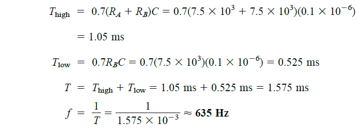 Resolvendo um problema de exemplo astável 