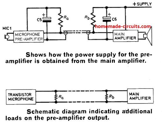 Como construir um circuito amplificador de microfone 7 Circuito amplificador MIC usando dois transistores