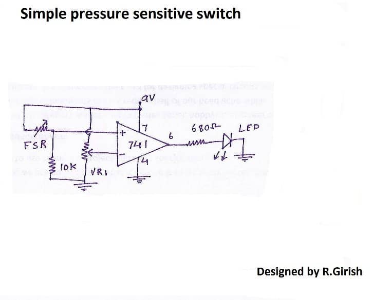 Resistor de detecção de força explicado 5 Circuitos básicos usando resistor sensível à força: