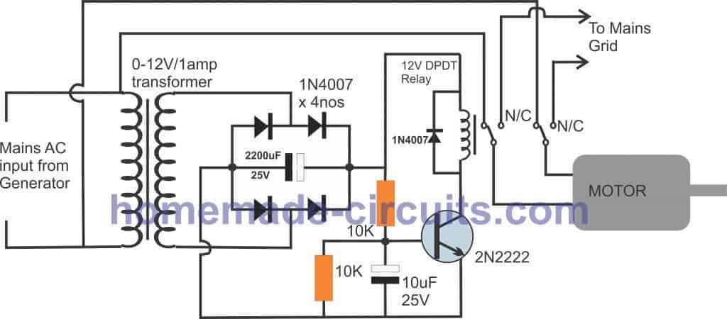 Circuito de Transferência Automática do Motor Gerador