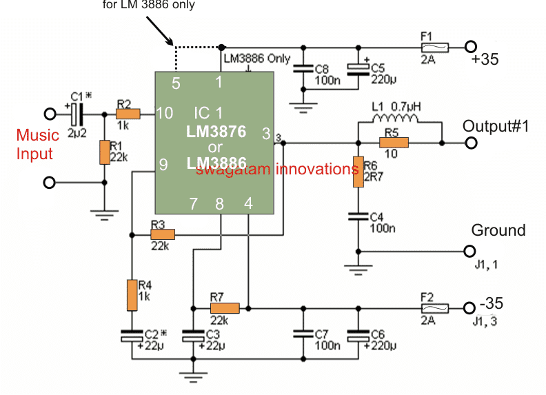 Circuito Amplificador de Potência Simples de 50 Watts 3 Operação do Circuito