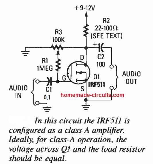 2) Amplificador Classe A mais fácil