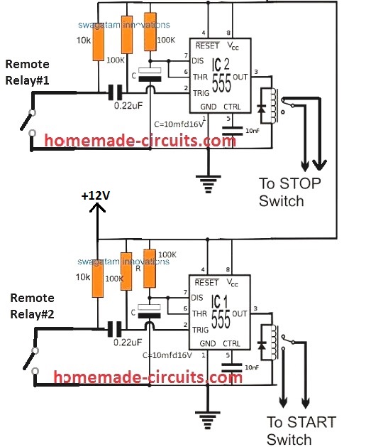 Usando monoestáveis ​​IC 555