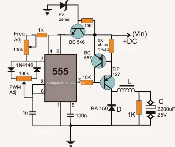 Como projetar um circuito inversor solar 1 Circuito Buck-Converter mais simples