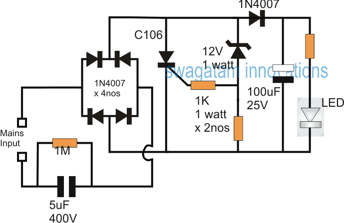 Circuito Shunt SCR para Proteção de Drivers de LED 3 Diagrama de circuito