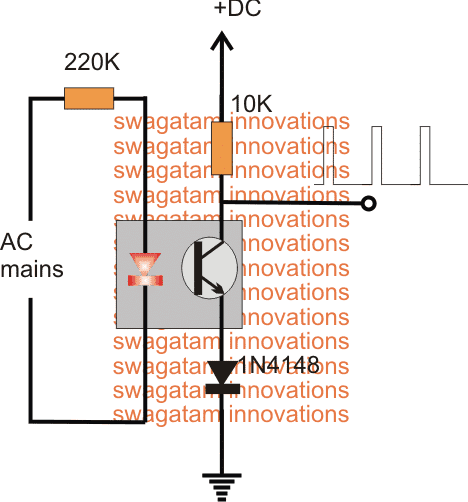 Usando um circuito BJT opto-acoplador