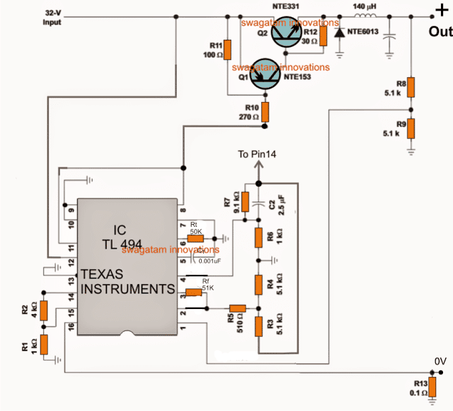 Como projetar um circuito inversor solar 3 (o/p watt) dividido por (i/p watt) = Perto de 1