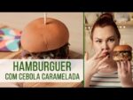 Hamburguer caseiro de carne com queijo gorgonzola