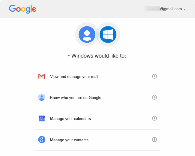 atualizar a senha do gmail no Windows 10 pic4