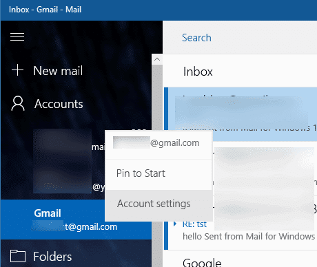 atualizar a senha do gmail no Windows 10 pic5