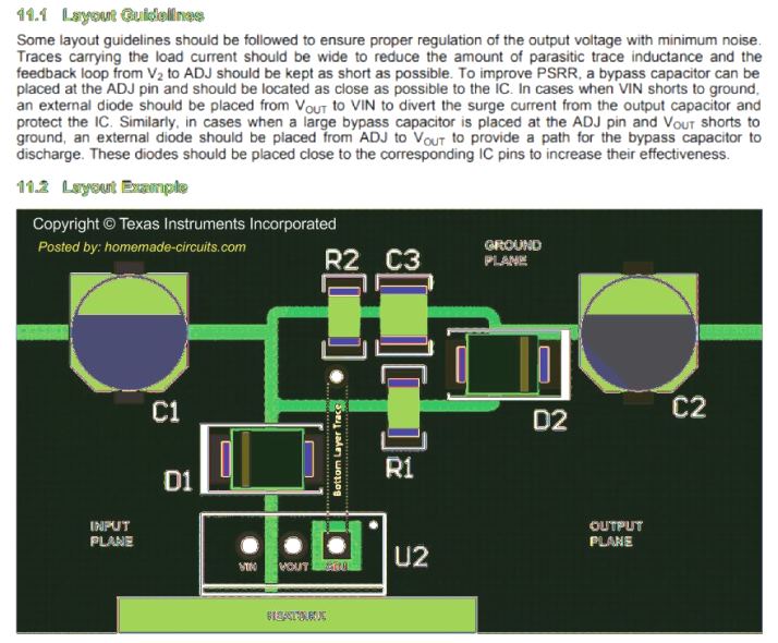 Layout do PCB (com referência ao segundo diagrama)