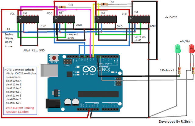 Faça este relógio digital de 7 segmentos com circuito de alerta de bipe 5 O design: