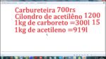 Acetileno ou carboreto + MSV