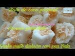 Balas de coco gourmet abacaxi com coco.