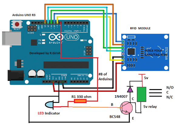 Circuito de trava de segurança RFID - Código completo do programa e detalhes de teste 1 Como funciona: