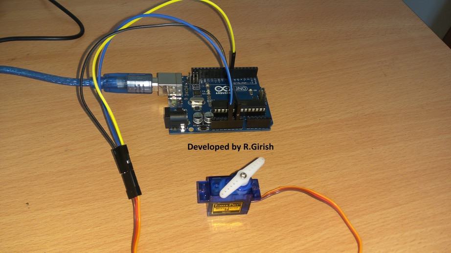 Como fazer a interface de servomotores com Arduino 7 Protótipo do autor: