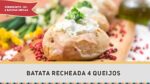 BATATA RECHEADA MUITO FÁCIL 4 QUEIJOS – Receitas de Minuto #290