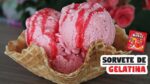SORVETE CASEIRO DE GELATINA DE MORANGO  #95 Receitas de Pai