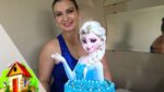 CHEGAMOS A 100 MIL COM VOCÊS   Bolo da- (Elsa) Decoração completa  Culinaria-em-Casa