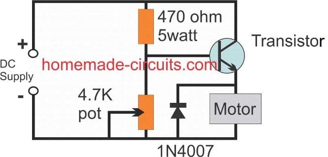 Controlador de velocidade do motor simples