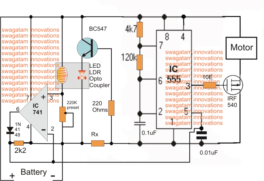 Circuito Otimizador de Torque Automático em Motores Elétricos 3 Usando o otimizador de torque para motores de esteira