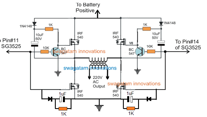 Circuito Inversor de Ponte Completa SG3525 7 Adicionando um "tempo morto" ao Low Side Mosfet