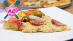 PIZZA DE CALABRESA COM BORDA RECHEADA❤SUPER FACIL