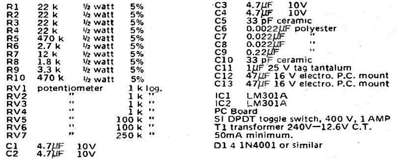 Mixer de 4 canais com controle de tom