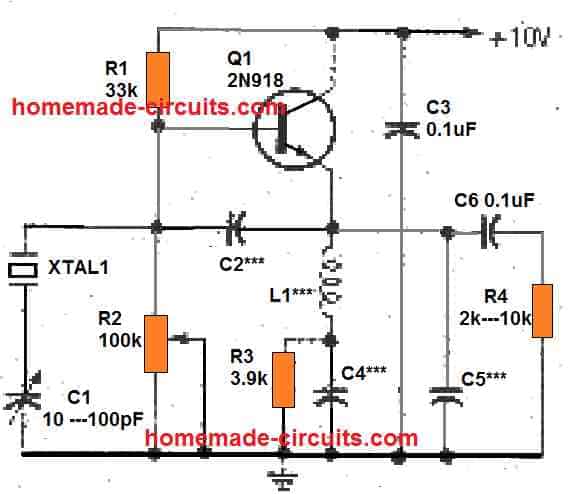 Detalhes do Diagrama de Circuito e Funcionamento do Oscilador LC 7 Osciladores General Colpitts