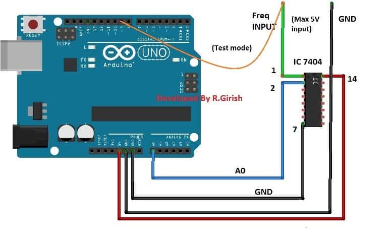 Medidor de frequência Arduino usando tela 16×2 5 Programa: