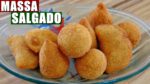 MASSA BÁSICA PARA SALGADOS FRITOS FÁCIL E RÁPIDA | Menino Prendado