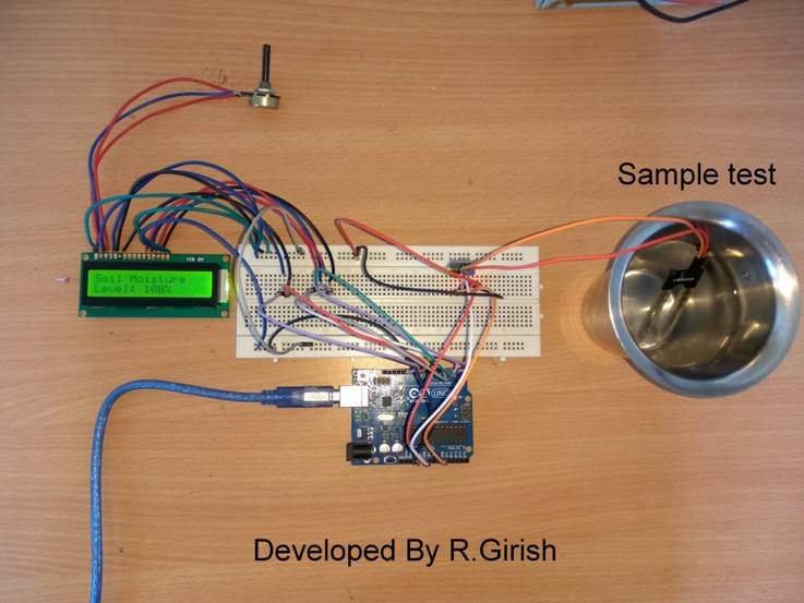 Circuito de irrigação automática usando Arduino 7 Protótipo do autor: