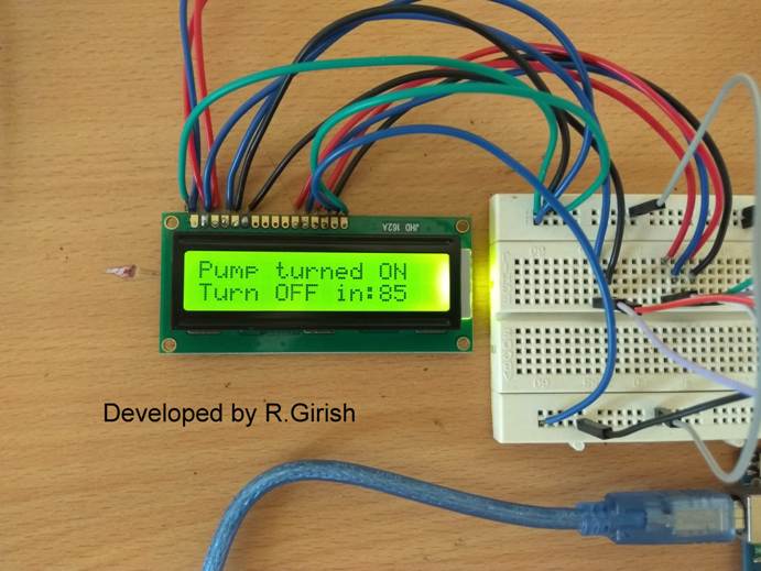 Circuito de irrigação automática usando Arduino 11 Indicação do nível de umidade do solo: