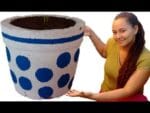 Como fazer vaso de cimento do jeito mais fácil (passo passo)