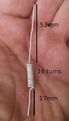 Termômetro sem fio usando link RF de 433 MHz usando Arduino 9 Construção da Antena:
