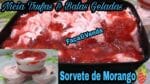Sorvete Cremoso de Morango Com pedaços de Morango    Faça E Venda.
