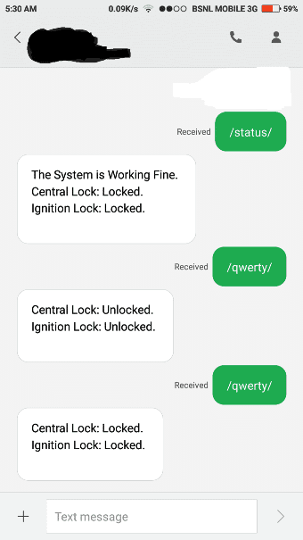 Como operar este projeto com SMS de celular: